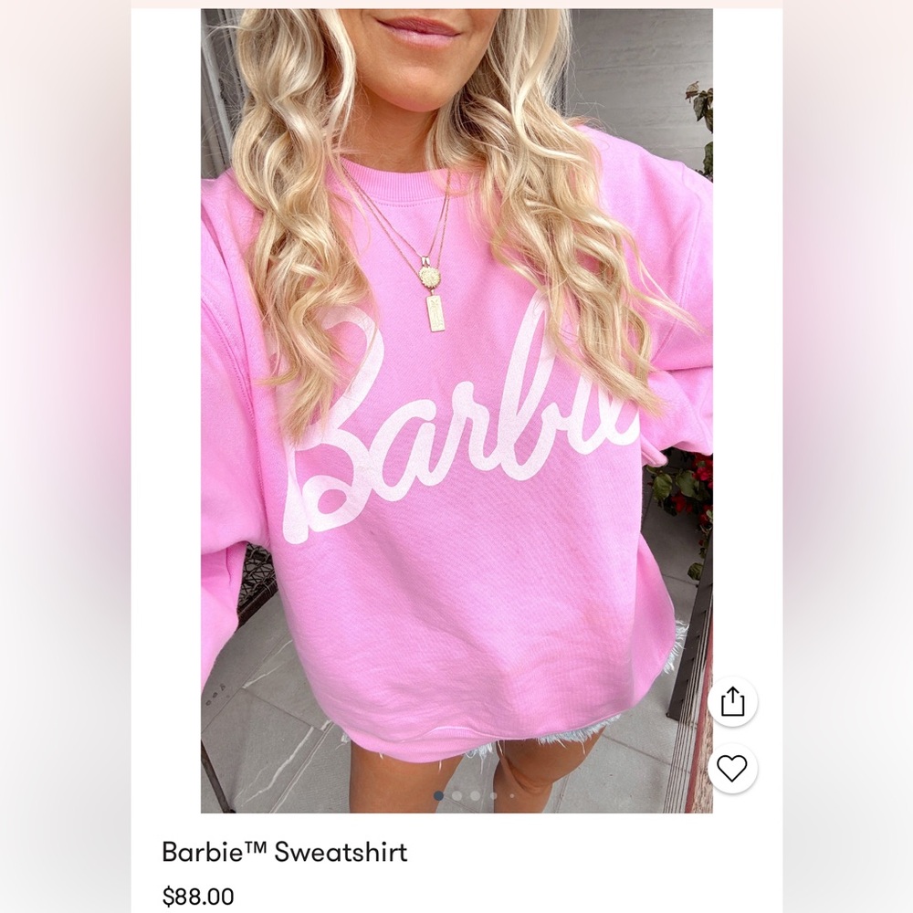 Show Me Your Mumu x Barbie pink sweatshirt NWT